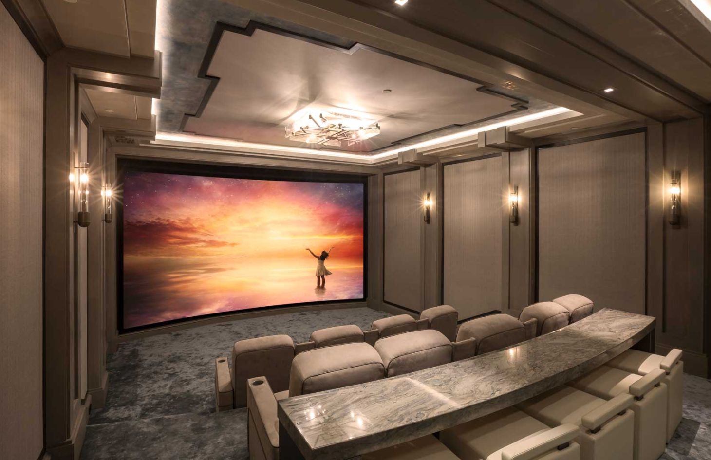 Tan Furniture, Traditional, Future Home Theater, Home Theater Installation