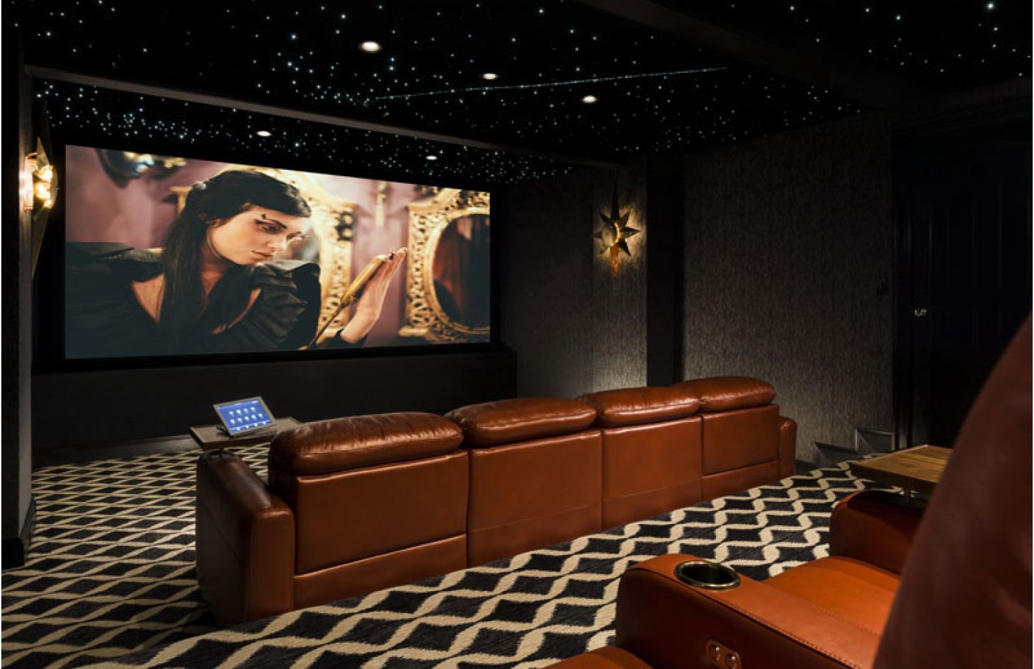 Home Theater Design, Creative Theater, Future Home, Blue Room