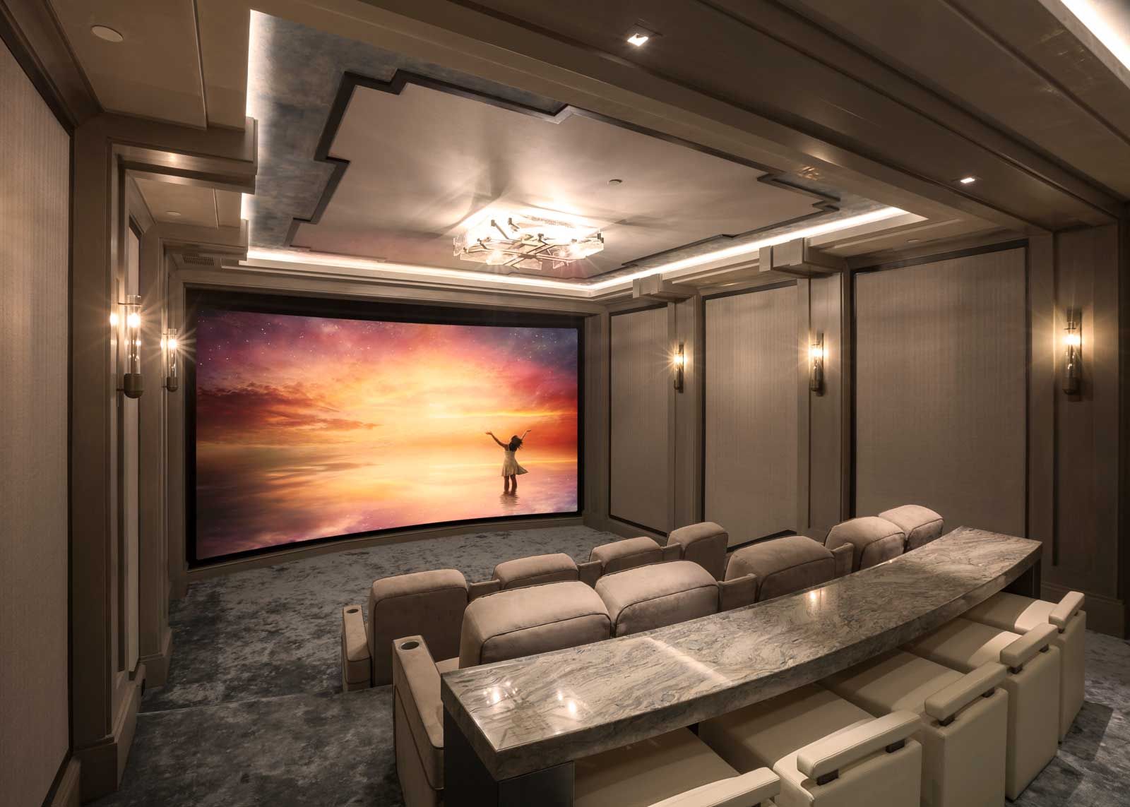 Tan Furniture, Traditional, Future Home Theater, Home Theater Installation